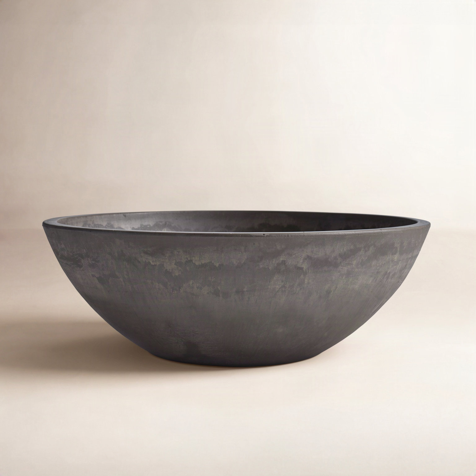 Haven Pot Planter, Dark Charcoal, 4.5" H x 12" W x 12" D