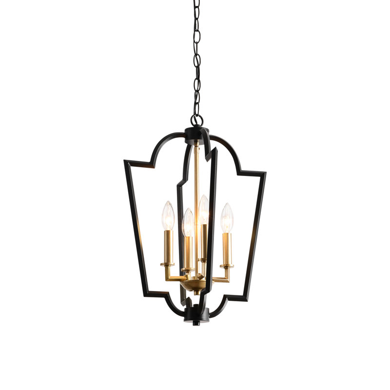 Lustre 4 lumières noir et or avec bronze Adoncia E0081A7475CB4FD6A2C2CB37DE299B92