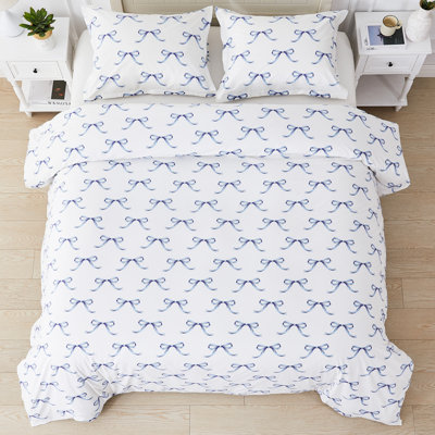 Gentle Ribbons Percale Cotton Duvet Set