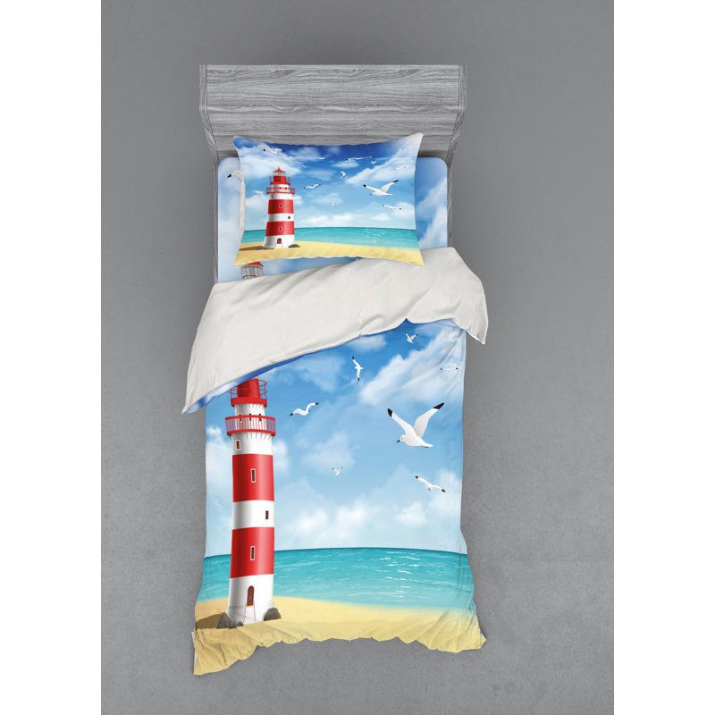 Coastal Polyester Duvet Cover, Twin Duvet Cover + 2 Additional Pieces
