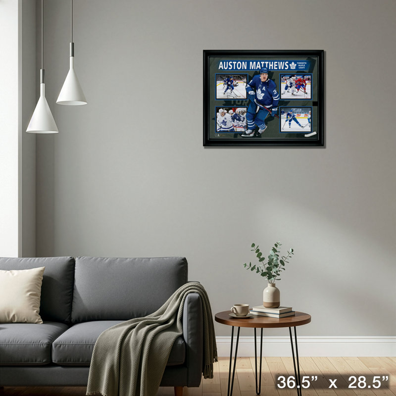 Auston Matthews, collage de 4 photos encadrées