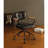 Vintage Black Top Grain Leather Office Chair