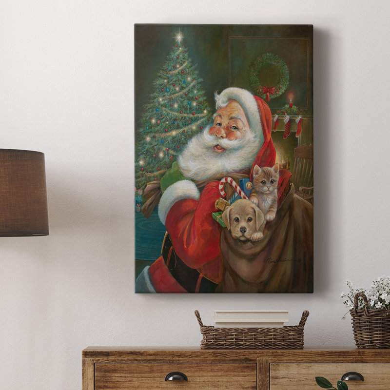 Père Noël - galerie Cavas sur mesure, H 27 po x l 18 po