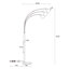 Lampe sur pied à branches arquée 3 lumières 72,8 po à DEL avec têtes pivotantes réglables-105972586-105972580