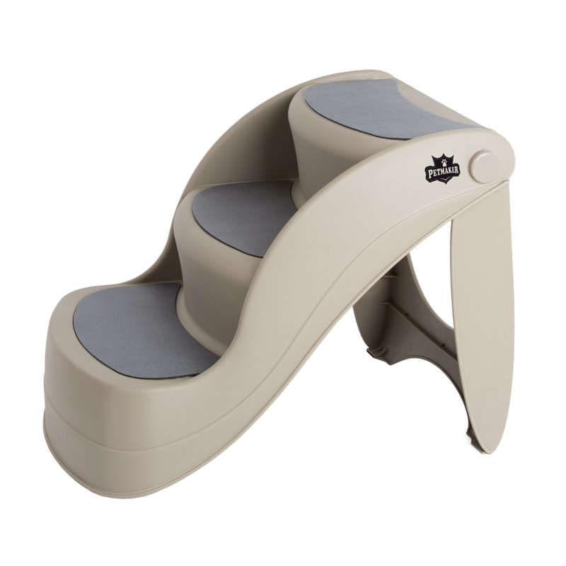 PETMAKER 3-Step Pet Stairs for Small Dogs, Tan