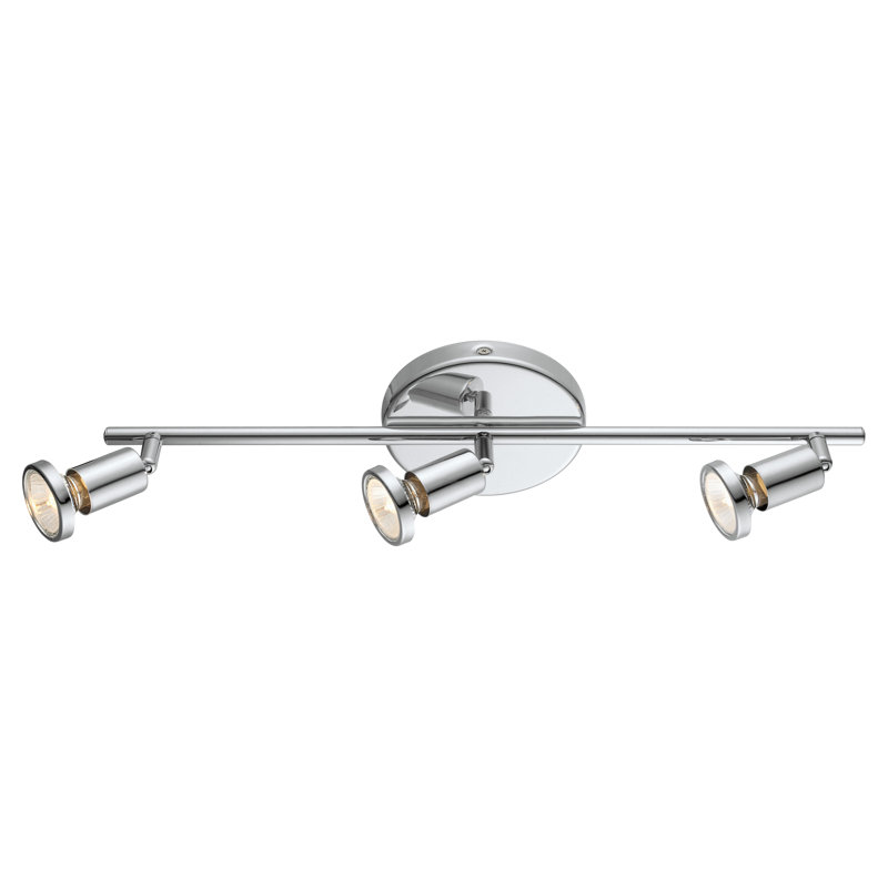 Nichols 4.92'' 3 -Light Fixed Track Track Kit with Dimmable and Adjustable Head, Chrome