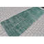 Tapis de couloir turc Oushak fait à la main en beige pour décoration de cuisine et d'escalier beige / vert