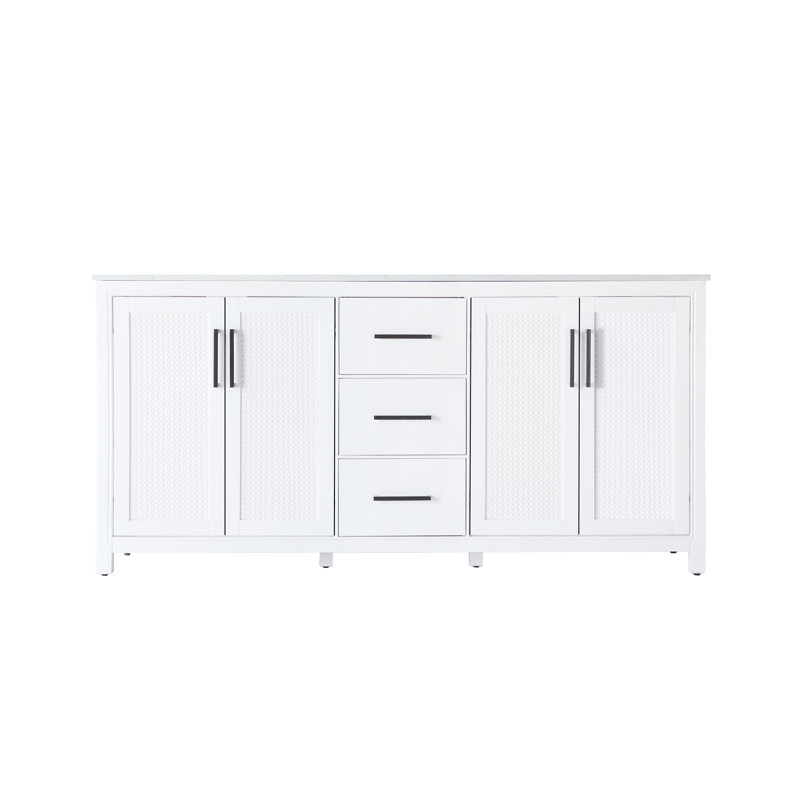 Meuble-lavabo double 72 po, Blanc