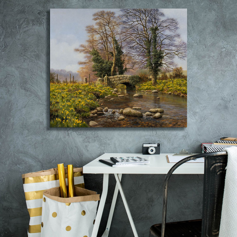 Keiaira Daffodil Bridge - impression sur toile tendue, H 26 po x l 30 po x P 1,5 po