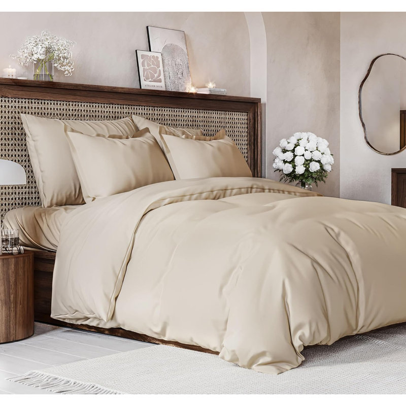 Premium 3-Piece Duvet Cover Set - Hotel Quality Soft & Cooling Comforter Cover With Zipper & Matching Pillowcases, King