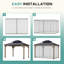 Moustiquaire pour pavillon de jardin Aoodor-95272003-95272007