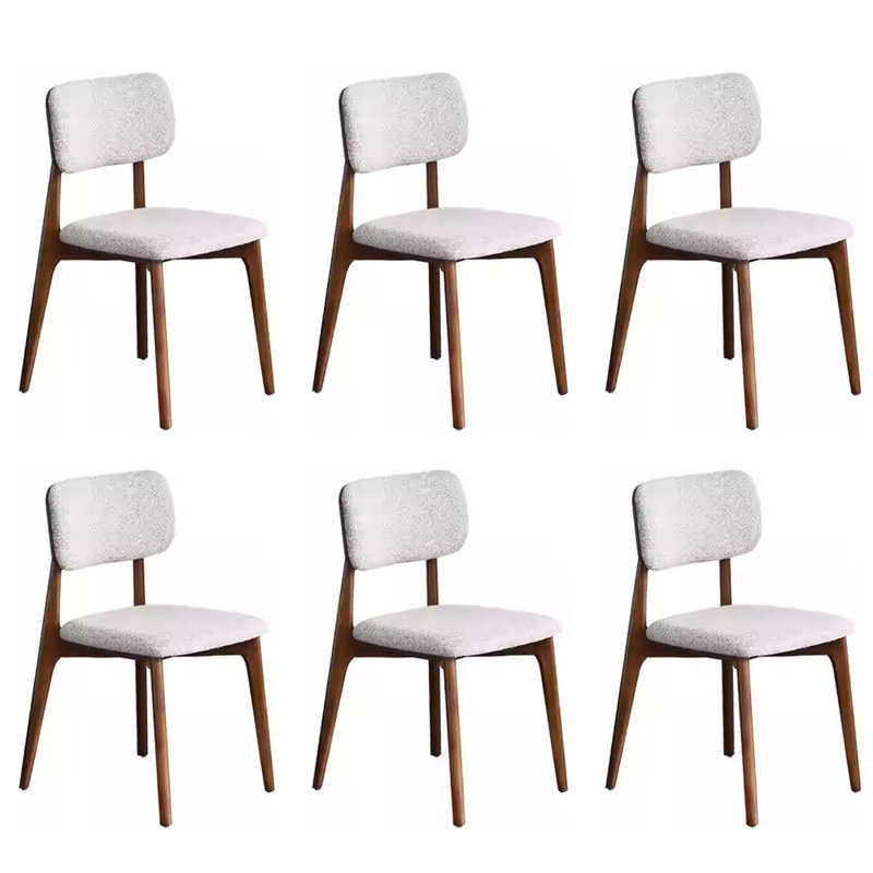Chaises de salle à manger simples en lin et bois de frêne