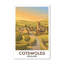 Cotswolds, England - Romantic Travel Poster: Honey-stone Villages, Rolling Hills And Golden Lanes. Giclée Print On Wrapped Canvas. Wall Art, Home Decor - Regions & Scenic Areas, England - Wrapped Canvas Print-875544692