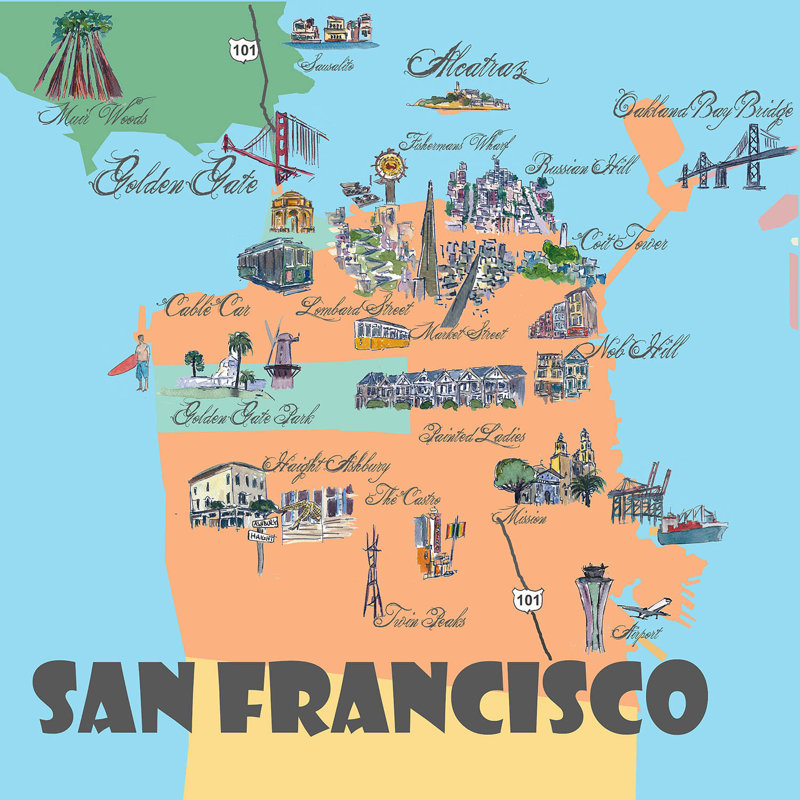 Ensembles de housse de couette très grand DiaNoche en microfibre par Markus Bleichner - San Francisco Touristique 3