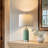 20"retro Green Resin Table Lamp Set Suitable For Living Room,bedroom,bedside Table Office