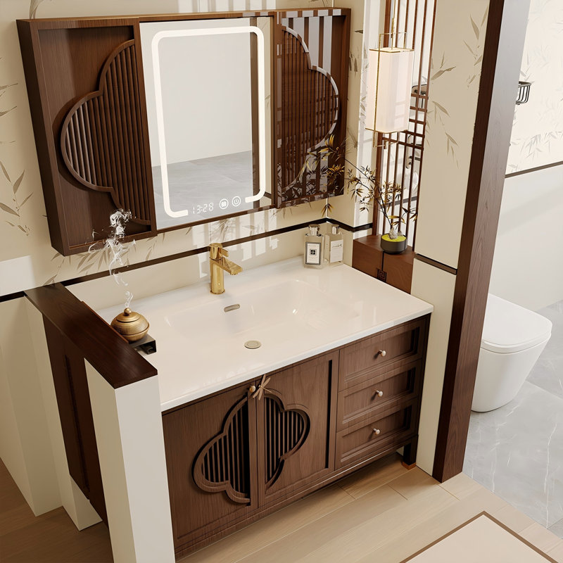 Free Standing Wall Mounted Single Double Combined Vanity Unit Bathroom Vanity With Ceramic Top