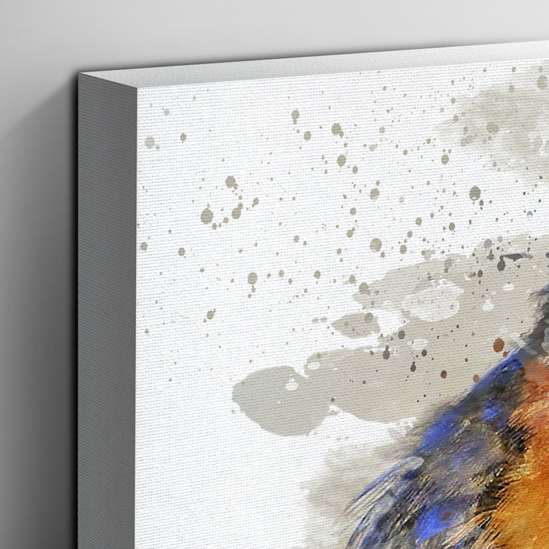 Kingfisher Bird - Wall Art, 70cm H x 100cm W, Wrapped Canvas