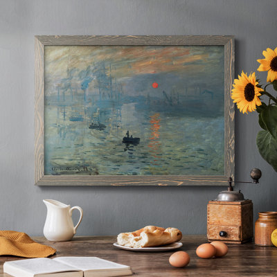 Lever de soleil encadré sur toile