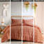 Édredon très grand / très grand - Tissu de literie de couleur rouille avec détails confortables-118758498-118758499
