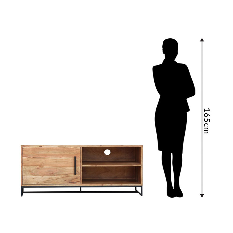 Willoughby Unfinished TV Stand for TVs up to 50", Natural