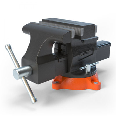 6.5" Bench Vise w/ 360°Swivel Locking Base & Two-way Jaw Ductile Iron