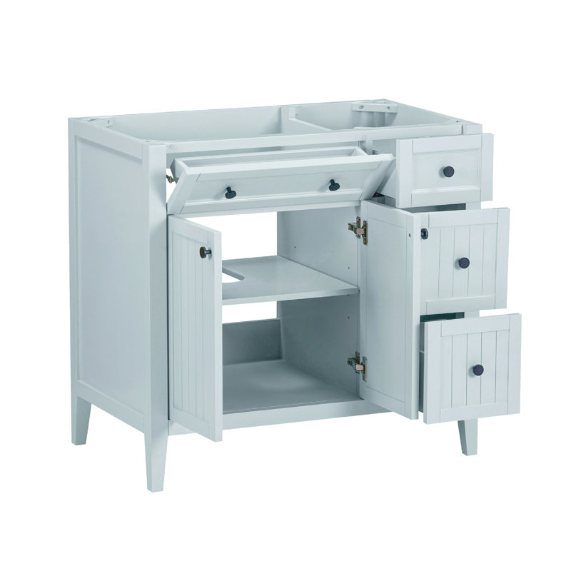 Meuble-lavabo simple 36 po Layla, Quartz blanc, 37"