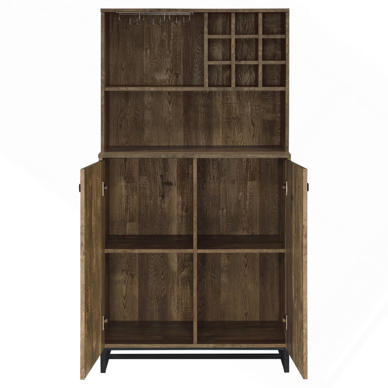 Armoire à vin chêne rustique 2 portes