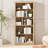71" Tall Bookcase, 5-Tier Wooden Open Bookshelf, Modern Freestanding Storage Shelf-1800810356