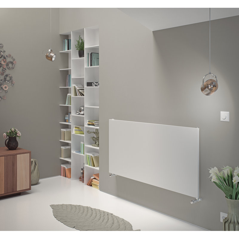 Andrew Horizontal Designer Radiator, 60cm H x 150cm W x 7.4cm D, White