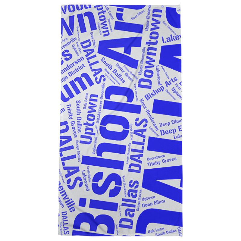 Bath Towel, Blue, Microfiber, Dallas