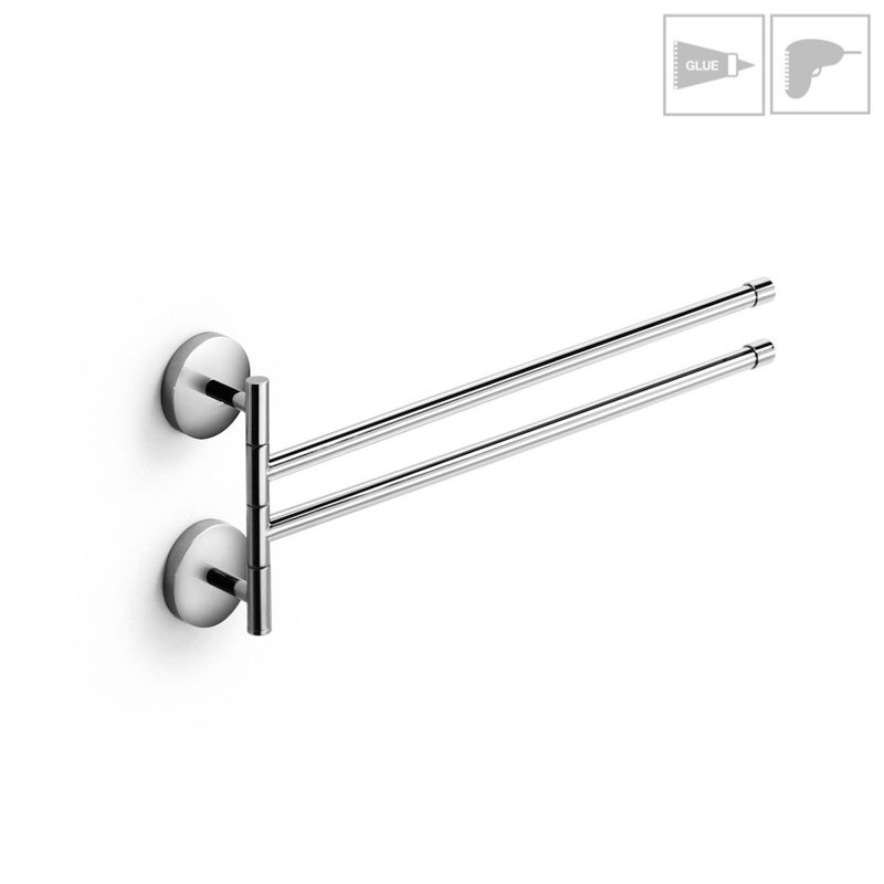 Duemila Double Wall Mounted Towel Bar