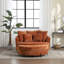 Fauteuil demi-tonneau rembourré avec repose-pieds-100891571