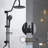 10" Rainfall & Handheld Showerhead Shower System With Matte Black Slide Globule Head And Gathering
