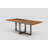 Valencia Walnut Metal Base Dining Table