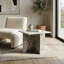 Petite table en marbre Rommi, blanc-226105593