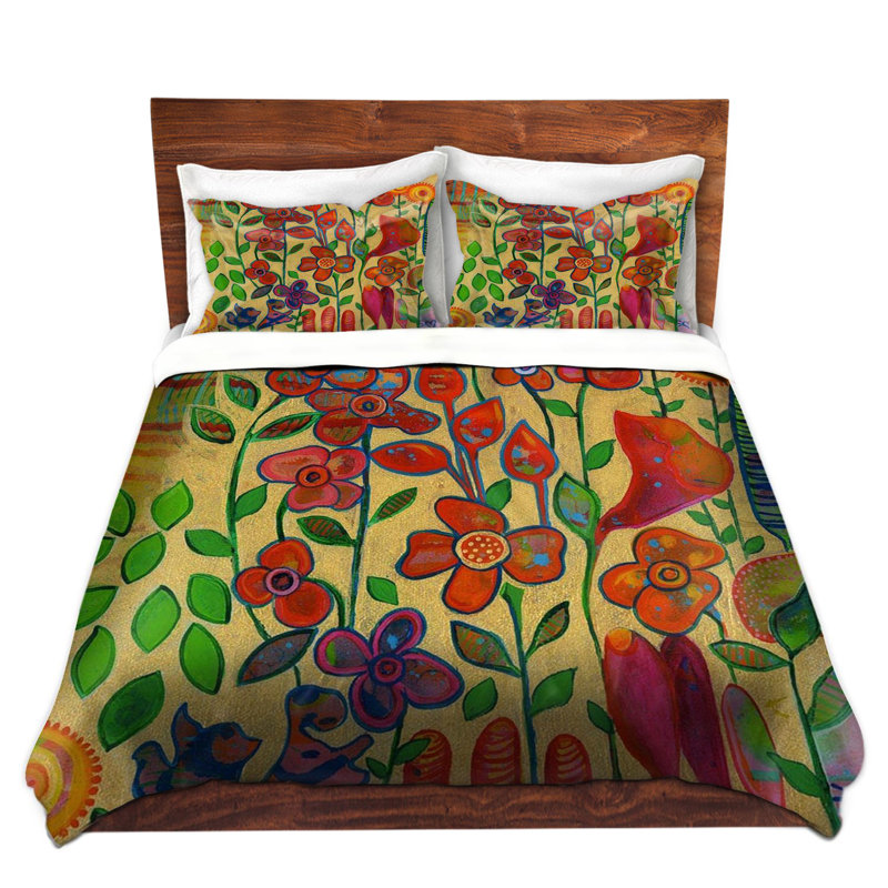 Floral Duvet Cover, 1 Queen Duvet Cover + 2 Standard Shams