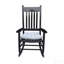 Chaise berçante en bois noir sans passe-partout-372086935