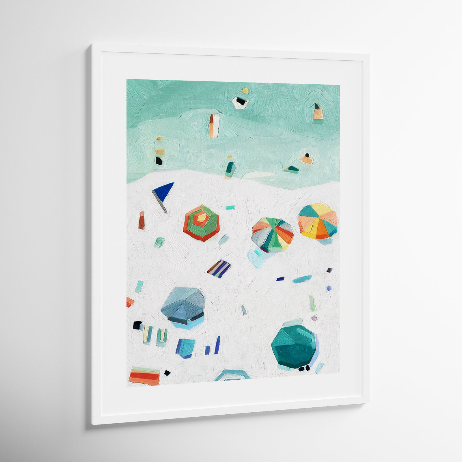 Beach Vista II by Emma Scarvey, White Framed Paper, 41" H x 33" W