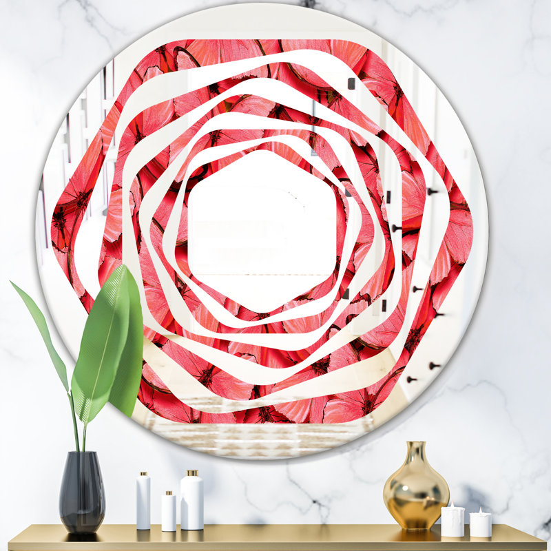Miroir mural Coastal, H 23,6 po x l 23,6 po, Whirl Underwater Lake Leaves I