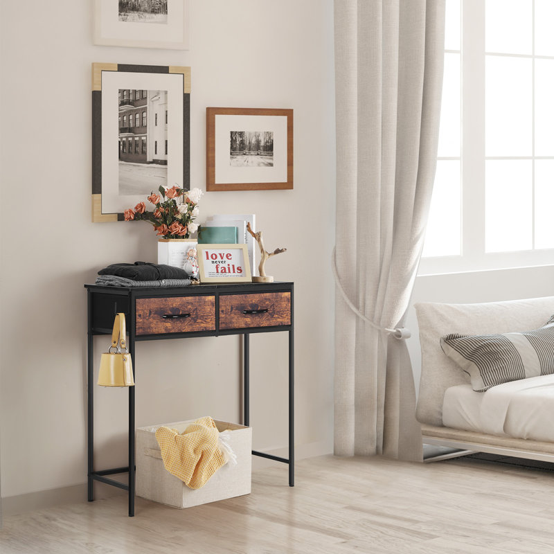 Aubane 31.5'' Console Table, Black, Black/Brown