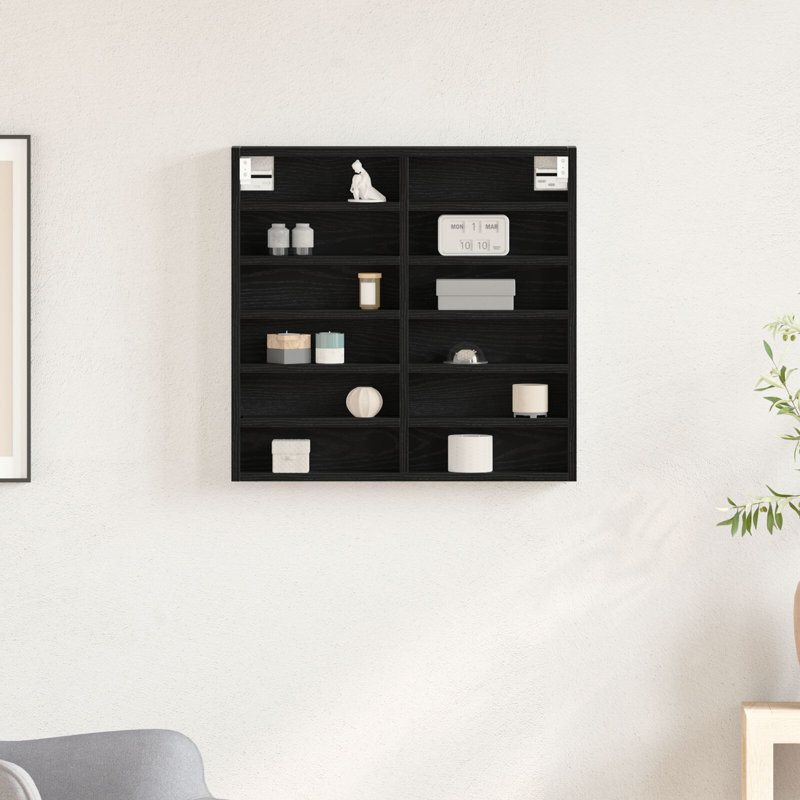 1-3 Solid Wood Rectangle Accent Cabinet, Black Oak