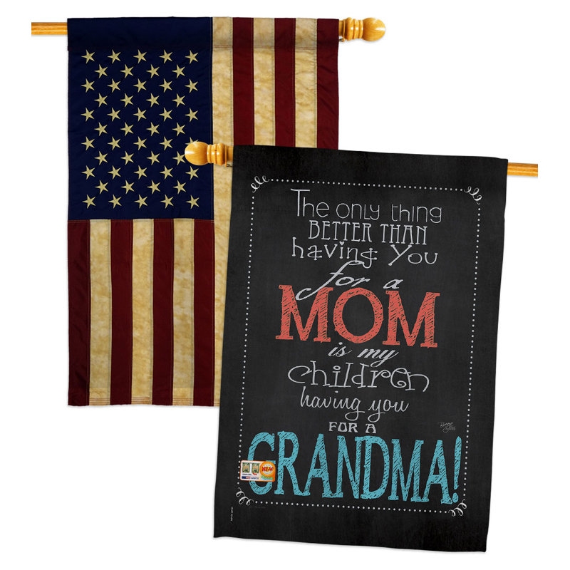 Double Sided 40'' H x 28'' W Polyester Mother's Day House Flag