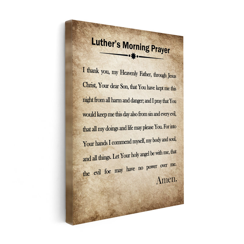 Luther's Morning Prayer, Unframed, Canvas, 24"H x 32"W
