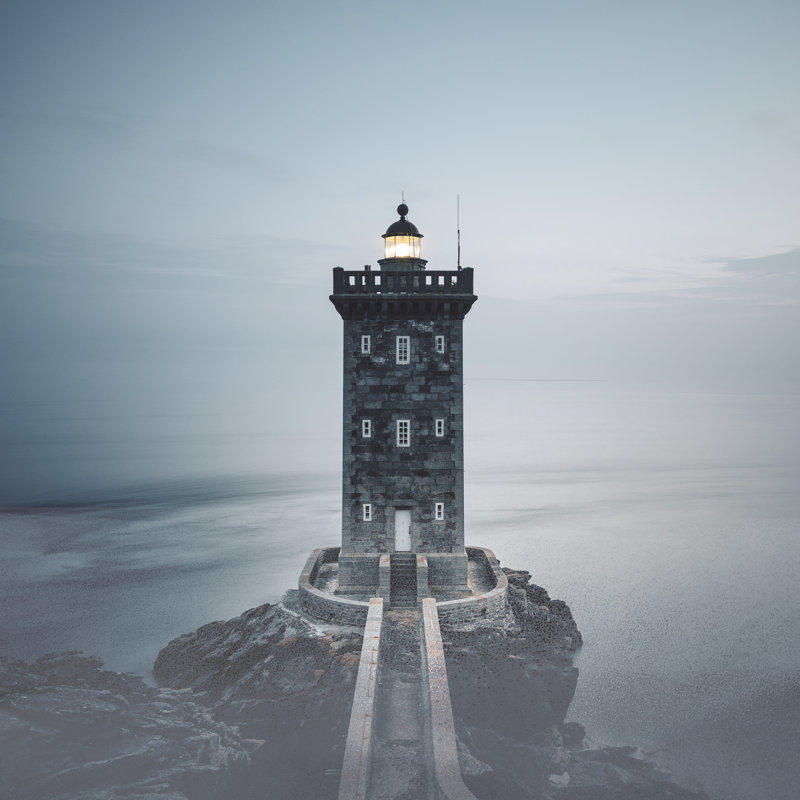 Dramatic Lighthouse - Wrapped Canvas Print, 76cm H x 76cm W x 3.8cm D