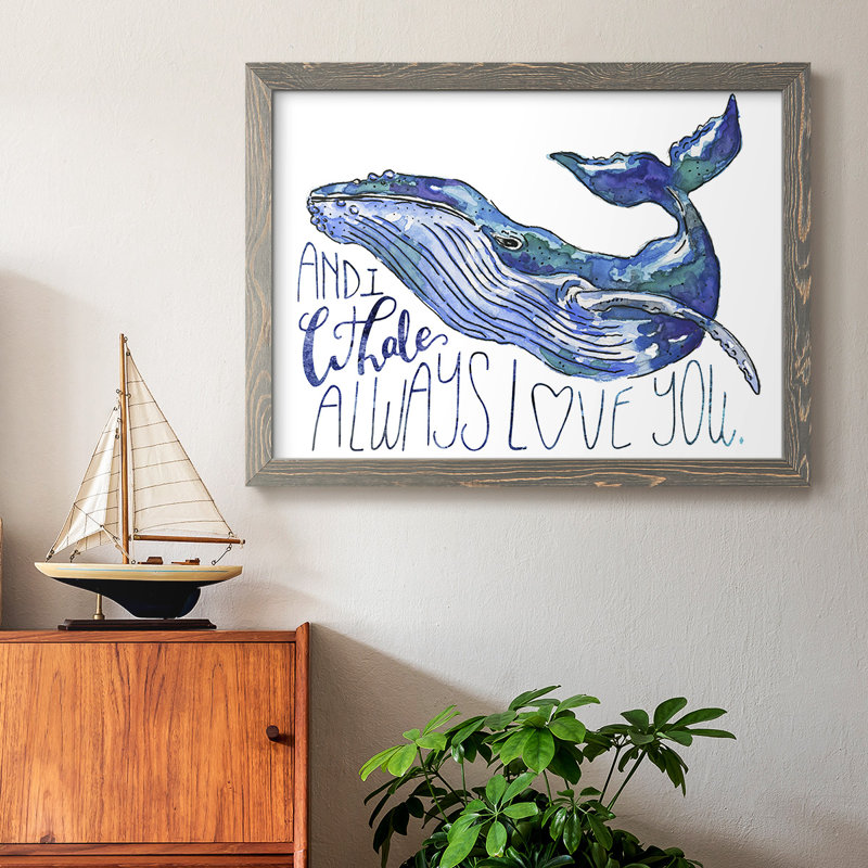 «Whale Love I», Gris, H 22 po x l 32 po x P 1,5 po