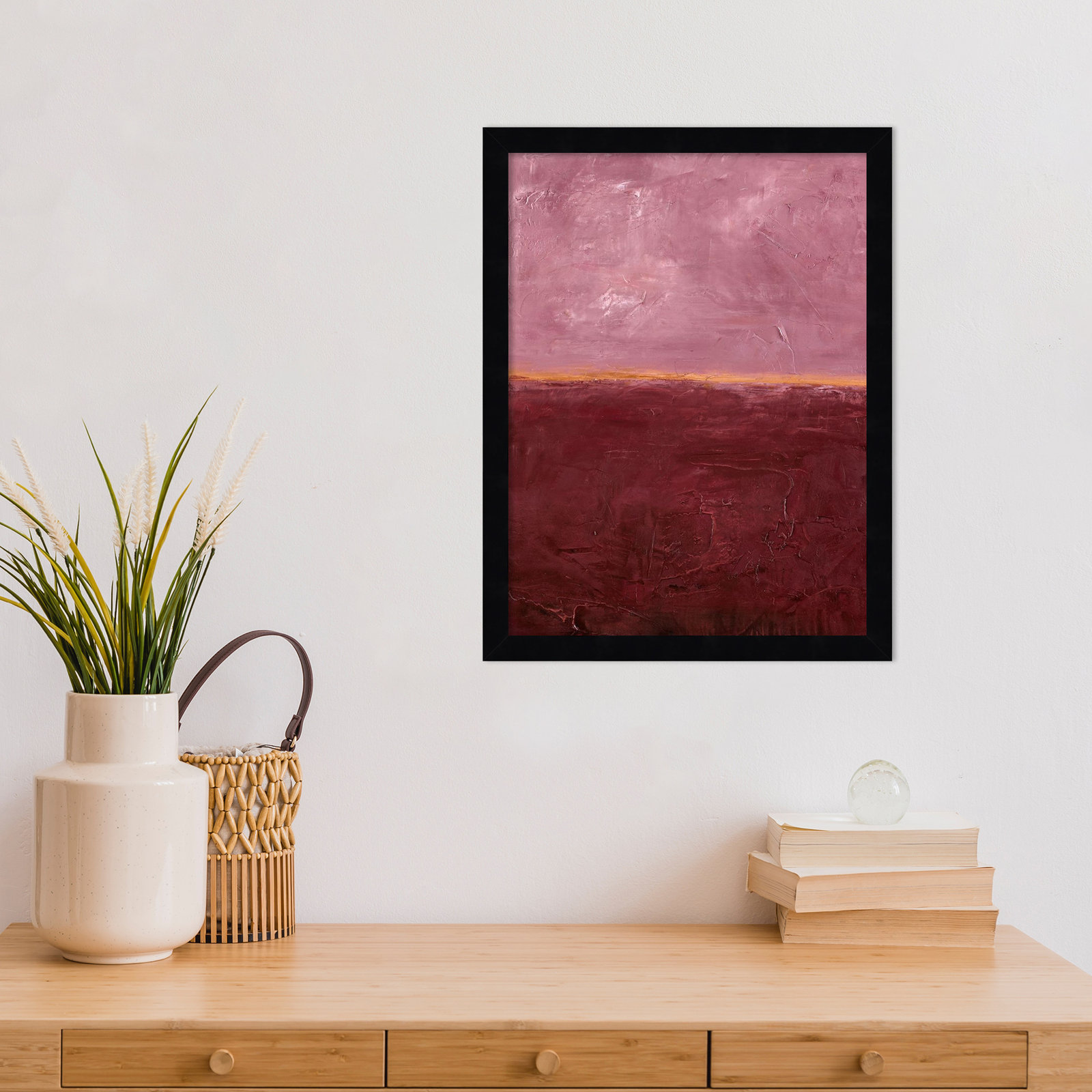 Edge Rose Print by Design Fabrikken, Black, 17" H x 13" W