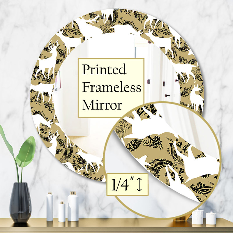 Miroir mural Wild Animals, H 31,5 po x l po