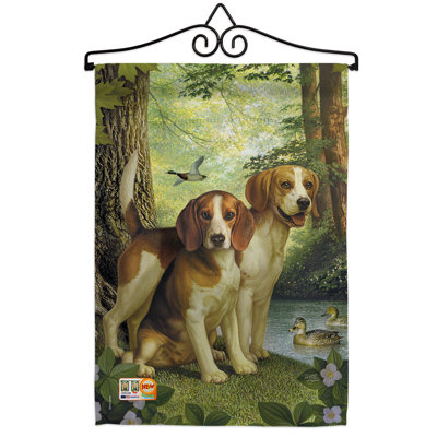 Double Sided 18.5'' H x 13'' W Polyester Animal Flag Set