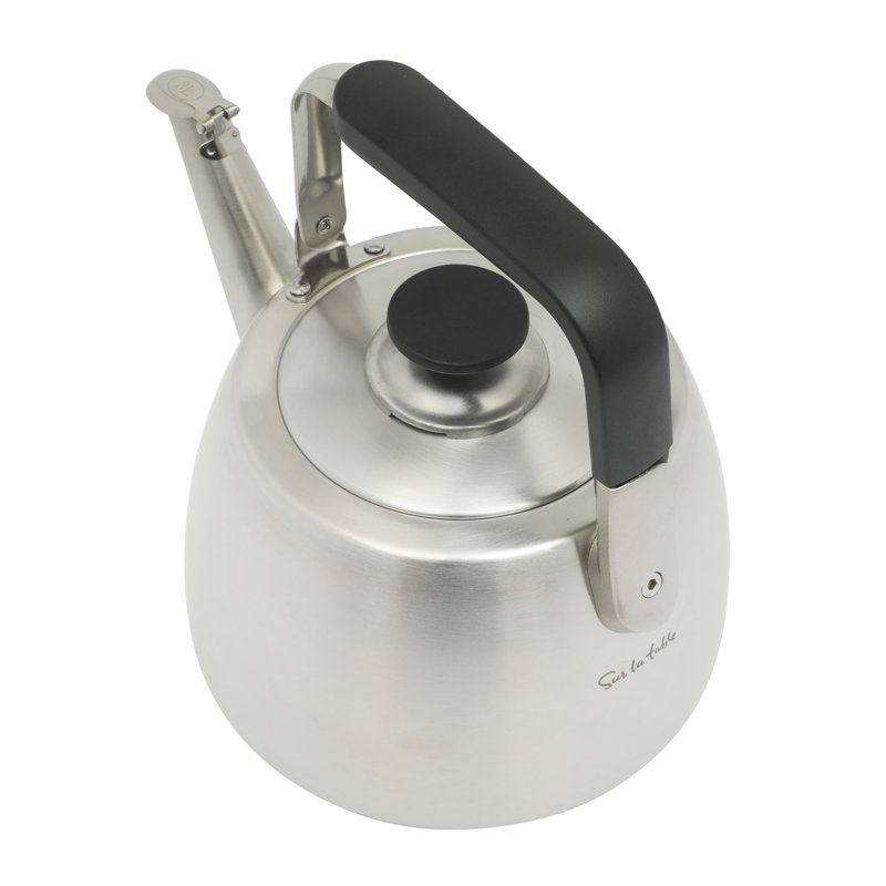 Grande bouilloire sur pied en acier inoxydable brossé de calibre 2 Sur Sur Table Table Essential