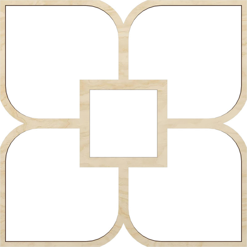 Charpente de plafond décorative Olivia, Bouleau, H 39 po x l 39 po x P 0,375 po